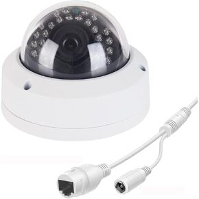 كاميرا CCTV 4K 8MP H.265 POE شبكة IP للحماية من التخريب، 24 قطعة IR LED رؤية ليلية عدسة 3.6 مم، كاميرا AI وكشف حركة السيارة البشرية وتسجيل الوجه، XMEYE in Kuwait