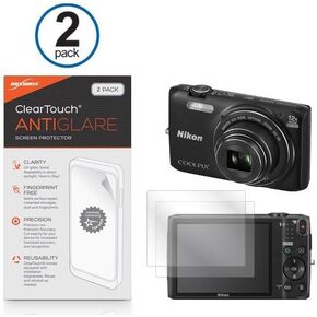 BoxWave Screen Protector Compatible With Nikon Coolpix S6800 - ClearTouch Anti-Glare (2-Pack), Anti-Fingerprint Matte Film Skin