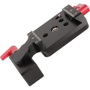 Vertical Camera Mount, Rail Clamp Mounting Plate with Cold Shoe 1/4 3/8 Vertical Shooting Camera Mount for DJI RS3 RS2 RS3PRO