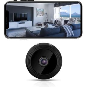 Herlitz Spy Camera - Hidden Camera - HD 1080P - Best Mini Spy Camera - Secret Camera - Nanny Cam - Small Cameras for Spying - Surveillance Camera Full HD Black-5 A9SU5