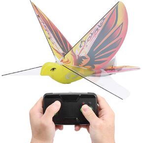 Remote Control Bird Toy, RC Bird Helicopters with LED Light, RC Bionic Drone-Tech Flying Bird Toys Smart Flying Easy Control for Kids Indoor Outdoor Toy