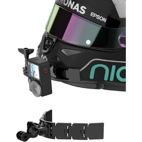 PellKing Helmet Mount for GoPro,Action Camera Motorcycle Helmet Chin Holder W/Rotating Ball Head 6in1 Adhesive Base for Go Pro 12 11 10 9 8 7 6 5 DJI Action 4 3 Insta360 X3 X2 RS R