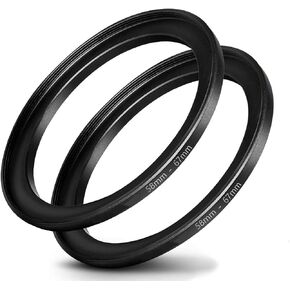58mm-67mm Step Up Ring [58mm Lens to 67mm Filter], FANZR Camera Lens Filter Adapter Ring Lens, Premium Aluminum (2 Pack)