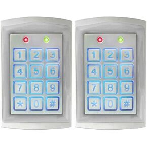 Seco-Larm SK-1323-SDQ Pack of 2 Enforcer Sealed Housing Weatherproof Stand-Alone Digital Access Keypads; 12-24 VAC/VDC Operation; 2 Multi-colored Status LEDs; Backlit Keys