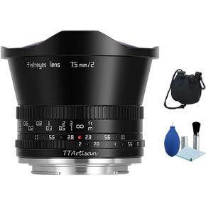 TTArtisan 7.5mm F2 APS-C Fisheye Lens 180° Ultra Wide Angle Large Aperture Manual Focus Lens for Leica/Sigma L Camera TL CL FP