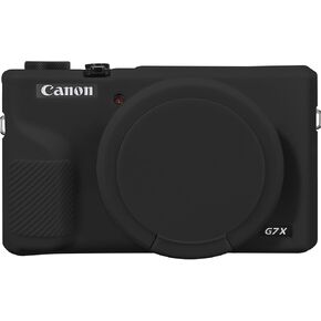 Canboc Case for Canon PowerShot G7X Mark III Digital Camera, G7X Mark III Soft Silicone Cover with Detachable Lens Cover, Pink (Case Only)