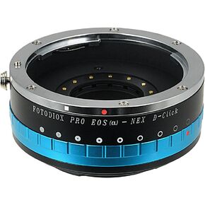 Fotodiox Pro IRIS Lens Mount Adapter Compatible with Canon EOS EF Full Frame Lenses to Sony E-Mount Cameras