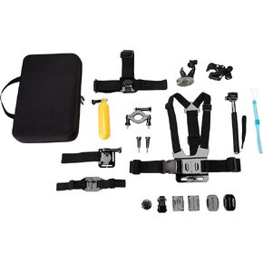 مجموعة ملحقات كاوبوي ستوديو GOPRO-KIT4 Pro 14 في 1 حقيبة مونوبود بشريط للرأس (أسود)