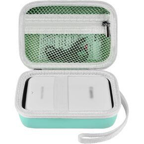 حافظة مرة أخرى متوافقة مع طابعة الصور Canon Ivy 2 Mini/لـ Ivy CLIQ+2 CLIQ 2 CLIQ+، غطاء طابعة كاميرا فورية لاسلكية تعمل بالبلوتوث تناسب ورق الصور والكابل (الجراب فقط) - أبيض