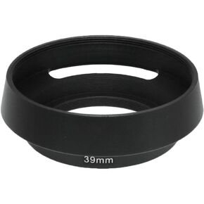 uxcell 39mm Lens Hood, Metal Screw-in Mount Camera Curved Hood Tilted Vented for Leica Summicron Elmar Nikon Olympus Fuji Lens, 39mm Filter Thread Black 1 Pcs