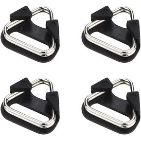 CAPART Stainless Steel Lug ring Camera Strap Triangle Split Ring with Plastic Cap, Lanyard Hook for SLR Camera Shoulder/Neck Strap (4pcs)