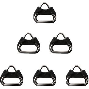 6 Pack - Triangle Split Ring Hook Buckles Stainless Steel Connect Lug Ring Adapter with Plastic Cap compatible for Sony Fujifilm Canon Nikon Camera Hand Wrist Neck Shoulder Strap in Saudi Arabia