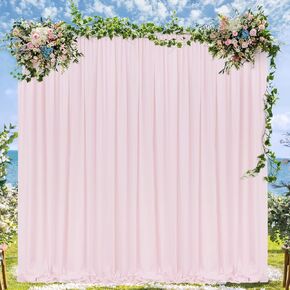 Baby Shower Backdrop Curtains 10x10ft: Baby Blue Backdrop Drapes - Polyester Photo Background Wedding Party Decorations