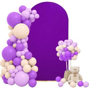Spandex Arch Cover 4FT Pink Wedding Stretchy Fitted Arch Cover Round Top Stand Covers Double-Side Chiara Cover Backdrop Cover for Wedding Banquet Birthday Party Ceremony Baby Shower Decoration