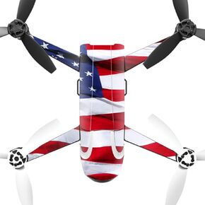 MightySkins Skin Compatible with Parrot Bebop 2 Quadcopter Drone wrap Cover Sticker Skins American Flag