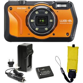 RICOH WG-6 Versatile 20MP Digital Camera with Durable Design | 4K Video Recording | High Resolution Camera with Waith Rechargeable Power Battery + Charger Combo, Waith Camera Strap Bundle Set in Saudi Arabia