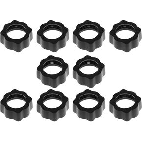 Maxmoral 10PCS Replacement Car Mount Bracket Fastening Nuts 17mm Ball Joint Fixed Adapter for Camera DVR Wireless Charger Car Vent Handle Kit Car Phone Mount Screw Head Black
