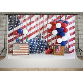 Kate 6.5x6.5ft America Flag Photographic Backdrops July 4th Independence Day Patriotic Photo Studio Background Shooting
