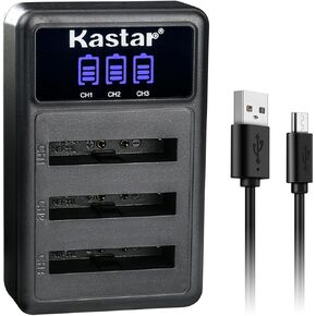 Kastar NB-11L LCD Triple USB Battery Charger Compatible with Canon PowerShot A4050 A4050 IS, SX400 IS, SX410 IS, SX420 IS, ELPH 110 HS, ELPH 115 IS, ELPH 120 IS, ELPH 130 IS, ELPH 135