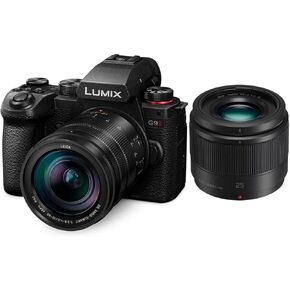 Panasonic Lumix G9 II Mirrorless Camera with Lumix G Leica DG Vario-Elmarit 12-60mm f/2.8-4 ASPH Lens, Bundle with Lumix G 25mm f/1.7 Aspherical Lens