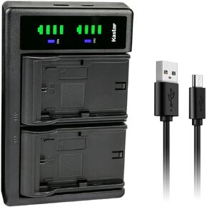 Kastar 4-Pack LP-E6 Battery and LTD2 USB Charger Replacement for Canon LP-E6N, LP-E6NH Battery, Canon EOS 6D, EOS 6D Mark II, EOS 7D, EOS 7D SV, EOS 7D Mark II, EOS 60D, EOS 60Da, EOS 70D, EOS 80D