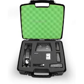 CASEMATIX Quadcopter Case Compatible with Parrot Anafi 4k HDR Drone, Skycontroller 3, Batteries, Propellers and Accessories - Case Only
