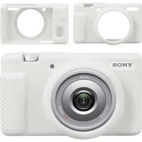حافظة Canboc لكاميرا Sony ZV-1F/ ZV-1 II/ZV-1M2 الرقمية، غطاء سيليكون ناعم لكاميرا ZV1F، مضاد للخدش، أبيض (الجراب فقط) in Kuwait