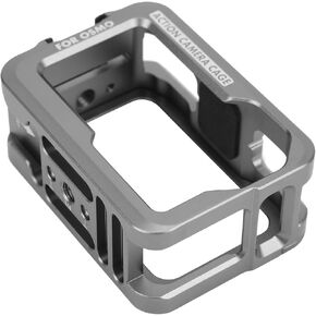 Protective Case for DJI Osmo Action Camera, Housing Shell Case Protective Cage with 2 Cold Shoe Mount, SilverWhite.