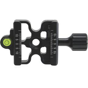 Skeleton Clamp Desmond DAC-X1 50mm QR Lightweight w Bubble Level 3/8" w 1/4" Adapter Arca Compatible for Tripod Head
