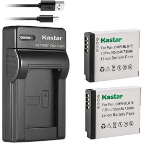 Kastar Battery (X2) & Slim USB Charger Replacement for Panasonic DMW-BLH7 DMW-BLH7E DMW-BLH7PP work with Panasonic Lumix DMC-GM1 DMC-GM1K DMC-GM5 DMC-GF7 Cameras