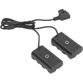 D Tap to F970 F570 F550 Dummy Battery, D Tap to F550 Coupler, Camera Adapter, for Feelword, Ninja V Monitor, Lights