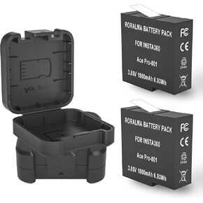 Upgrade 1800mAh Rechargeable Battery fit for Insta360 Ace Pro and Insta360 Ace, 2 Pack