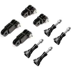 Adjust Arm Straight Joints Mount, Long and Short Same Direction Straight Joints Mount for GoPro Hero 11 10 9 8 7 6 5 4 Session 3+ 3 2, Fusion, Xiaomi Yi DJI Campark Action Cameras