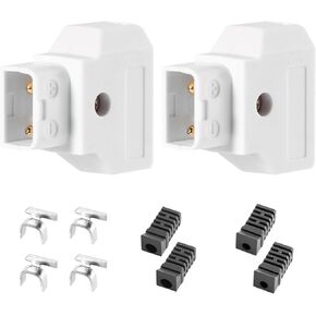(2pcs) D-tap Plug Male DIY for DSLR Rig Power Cable V-Mount Anton Battery (White)