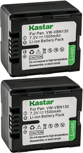Kastar 3-Pack Battery VW-VBN130 Replacement for Panasonic HDC-SD800GK, HDC-SD800GK-3D, HDC-SD800K, HDC-SD800P, HDC-SD900, HDC-SD909, HDC-TM900, HDC-TM900GK, HDC-TM900GK-3D Camera in Saudi Arabia