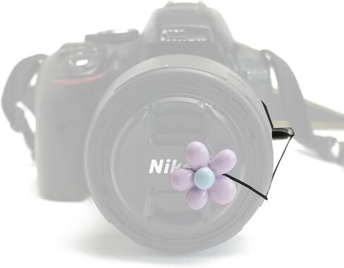 Flower Camera Lens Caps Keeper Protector Holder for Canon, Nikon, Sony DSLR and Mirrorless Camera Decoration (Pink) in Saudi Arabia