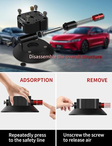 حامل كأس شفط للكاميرا 4.5 بوصة، حامل كأس شفط مع فتحة براغي 1/4 بوصة و3/8 بوصة مثبتة على جسم السيارة أو القارب أو النافذة أو السلس مع كاميرات الحركة وكاميرات DSLR in Kuwait