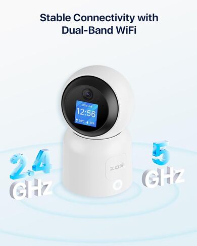 ZOSI 4K Indoor Security Camera with 2 Way Video, One-Touch Call, Smart Human Detection, C519M8 8MP Baby/Pet Dog Monitor, 360° View Pan/Tilt Home Security Cam, 2.4/5GHz WiFi, Cloud & SD Card Storage in Saudi Arabia