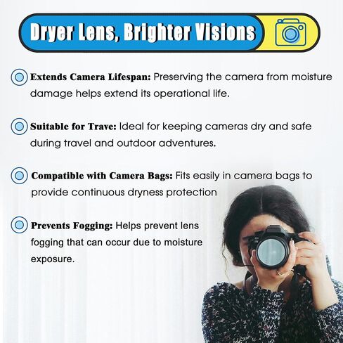 مجفف جل السيليكا Xcivi للكاميرا الرقمية، لكاميرات كوداك، لكاميرات كانون، لكاميرات سوني، لكاميرات ديلانتو، مجفف جل السيليكا للكاميرا الرقمية، 6 عبوات (50، جرام) in Kuwait