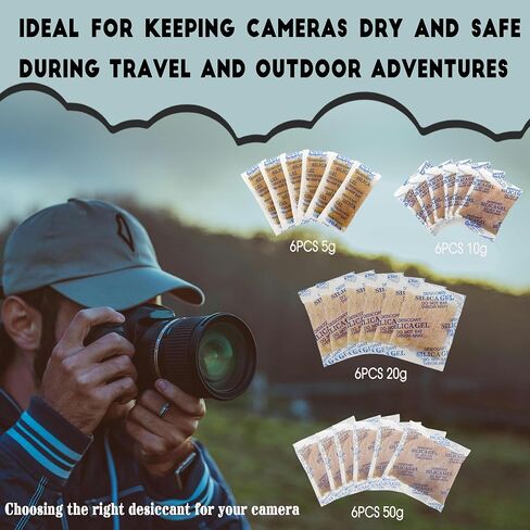 مجفف جل السيليكا Xcivi للكاميرا الرقمية، لكاميرات كوداك، لكاميرات كانون، لكاميرات سوني، لكاميرات ديلانتو، مجفف جل السيليكا للكاميرا الرقمية، 6 عبوات (50، جرام) in Kuwait