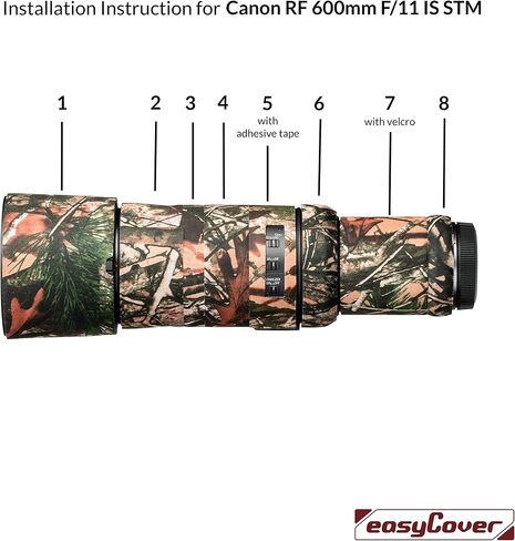عدسة EasyCover لكاميرا Canon RF 600mm F/11 IS STM تمويه الغابات in Saudi Arabia
