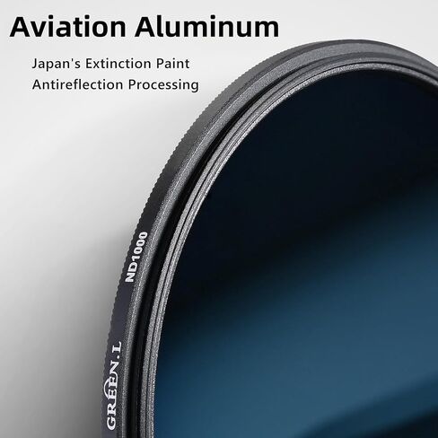 GREEN.L 58mm ND1000 Filter, 10 Stop ND Filter 58mm, Super Slim Multi-Layer Nano Coatings Fixed Neutral Density Filter in Kuwait