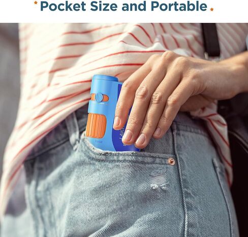 LAKWAR's Pocket Microscope for Kids Adults, 60x-120x Portable Handheld Microscope with 5 Microscope Slides, Mini Microscope for Kids Students Adults Science Lab Education (Blue&Orange) in Saudi Arabia