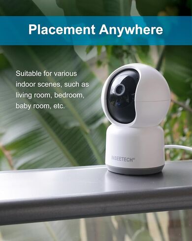 كاميرا أمان واي فاي 5 جيجا هرتز داخلية مع تطبيق Tuya الذكي، وكاميرا 2K 4MP Baby Pet Dog Cat، وكاميرا توصيل تكبير قابلة للإمالة، وكشف حركة AI وتتبع تلقائي، ورؤية ليلية، ومحادثة ثنائية الاتجاه in Kuwait