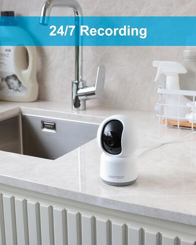كاميرا أمان واي فاي 5 جيجا هرتز داخلية مع تطبيق Tuya الذكي، وكاميرا 2K 4MP Baby Pet Dog Cat، وكاميرا توصيل تكبير قابلة للإمالة، وكشف حركة AI وتتبع تلقائي، ورؤية ليلية، ومحادثة ثنائية الاتجاه in Kuwait