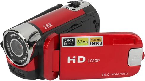 Digital Camera, FHD 1080P 16MP Vlogging Camera with 2.4in Flip Screen, 16X Digital Zoom, Flash & 1020mAh Battery, Compact Video Camera for Kids, Teens, Beginners, Support 32GB in Saudi Arabia