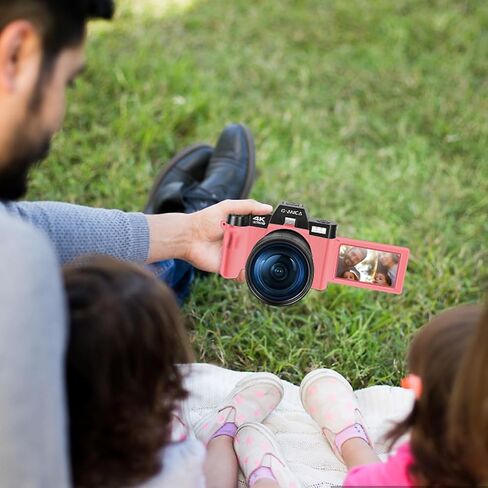 Digital Cameras for Photography, Video Camera for Vlogging, Vlogging Camera for YouTube, Small Camera with 32GB TF Card.Wide-Angle & Macro Lens (13MP Pixels can be Interpolated to 48MP) in Saudi Arabia