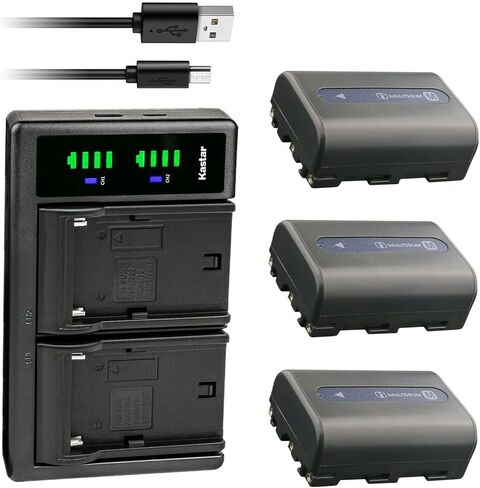 بطارية Kastar NP-FM50 واستبدال شاحن USB LTD2 لسوني DCR-TRV330، DCR-TRV340، DCR-TRV350، DCR-TRV355، DCR-TRV360، DCR-TRV380، DCR-TRV430، DCR-TRV460، DCR-TRV480 كاميرا DCR-TRV530 in Kuwait