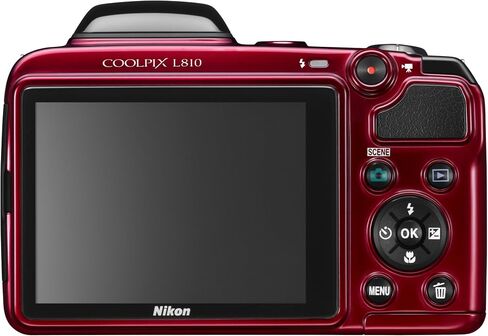 كاميرا Nikon COOLPIX L810 16.1 ميجابكسل رقمية مع عدسة زجاجية NIKKOR ED تكبير 26x وشاشة LCD 3 بوصة (أزرق) (متجددة) in Kuwait