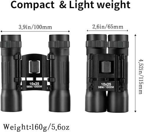 10x25 Binoculars for Adults, High Powered Mini Pocket Binoculars, Waterproof Compact Binoculars for Bird Watching, Hunting, Concert, Theater, Opera, Traveling, Sightseeing in Saudi Arabia